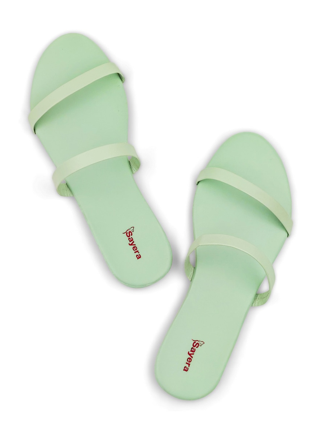 

Sayera Women Green Open Toe Flats