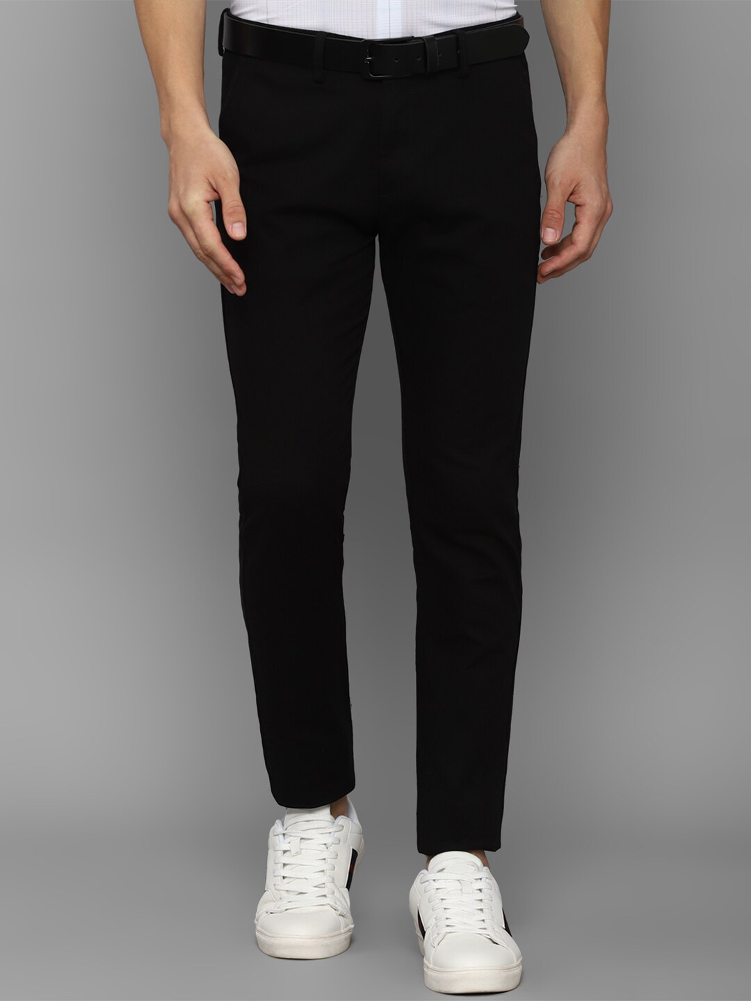 

Allen Solly Men Black Slim Fit Trousers