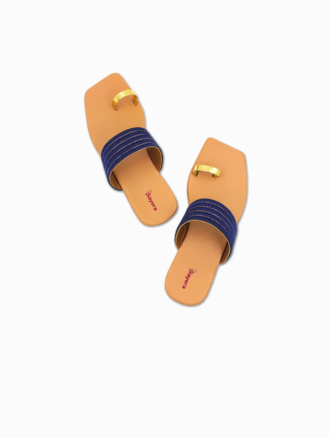 

Sayera Women Blue Embellished One Toe Flats