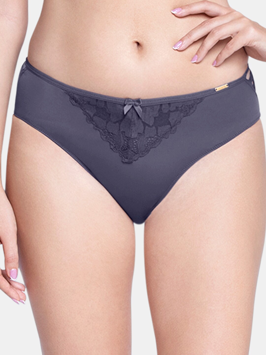 

Amante Women Solid Low Rise Brazilian Brief - PAN88202, Grey