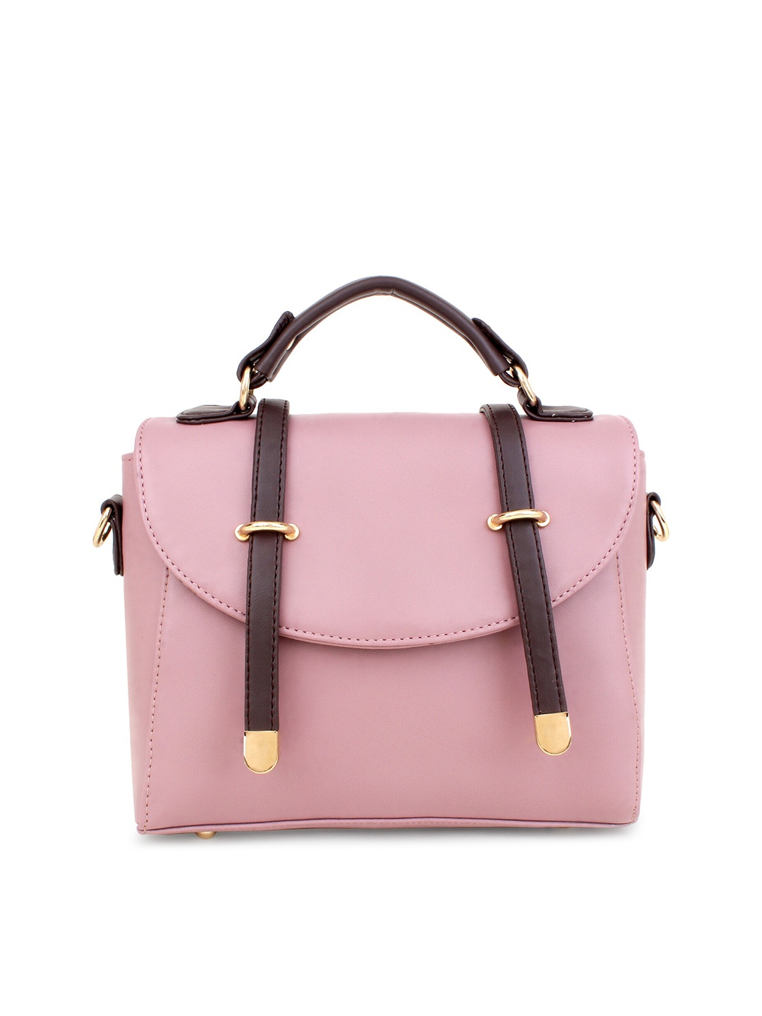 

LEGAL BRIBE Pink PU Structured Handheld Bag