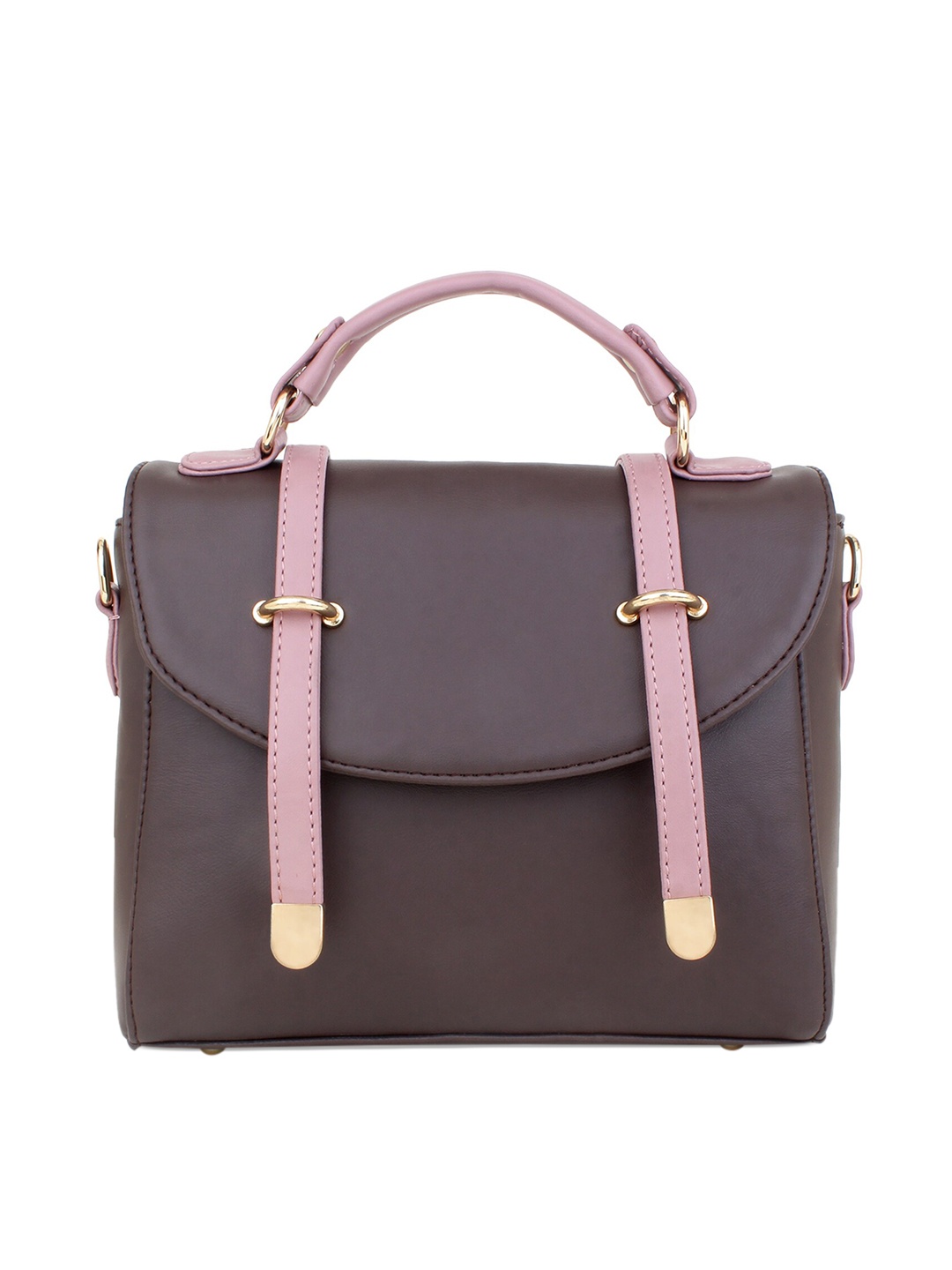 

LEGAL BRIBE Brown PU Structured Handheld Bag
