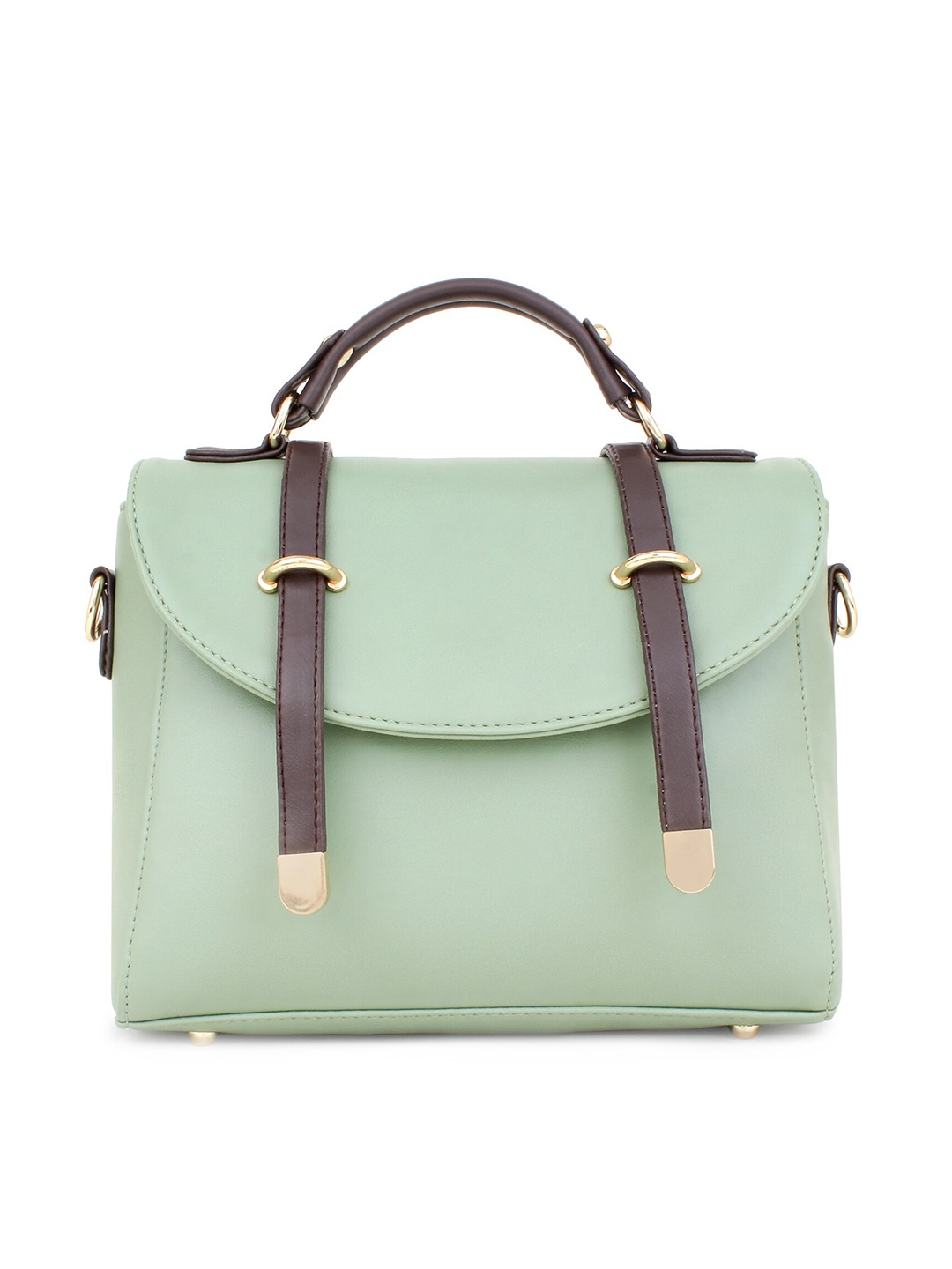 

LEGAL BRIBE Green PU Structured Handheld Bag