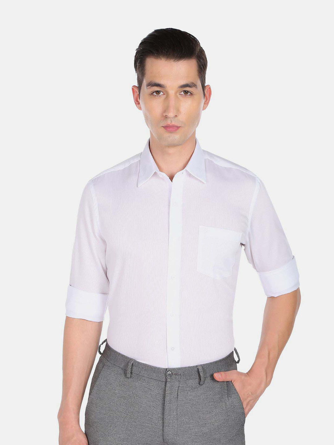

Arrow New York Men White Slim Fit Cotton Formal Shirt