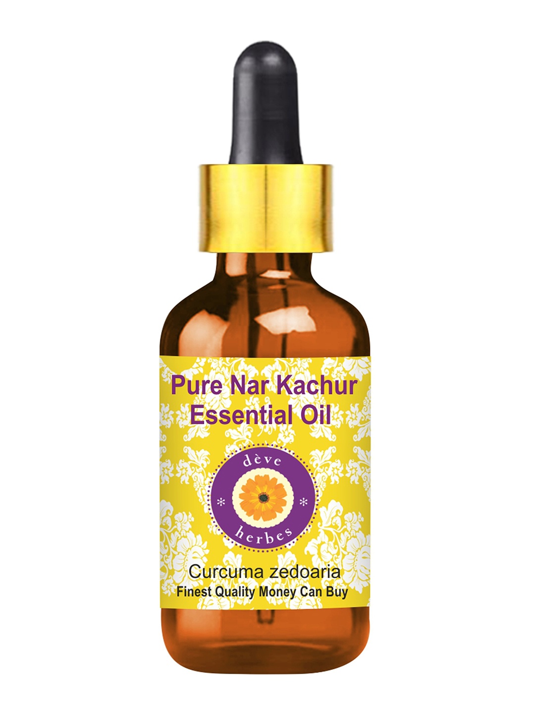 

Deve Herbes Natural Therapeutic Grade Pure Nar Kachur Essential Oil with Dropper - 30 ml, Yellow