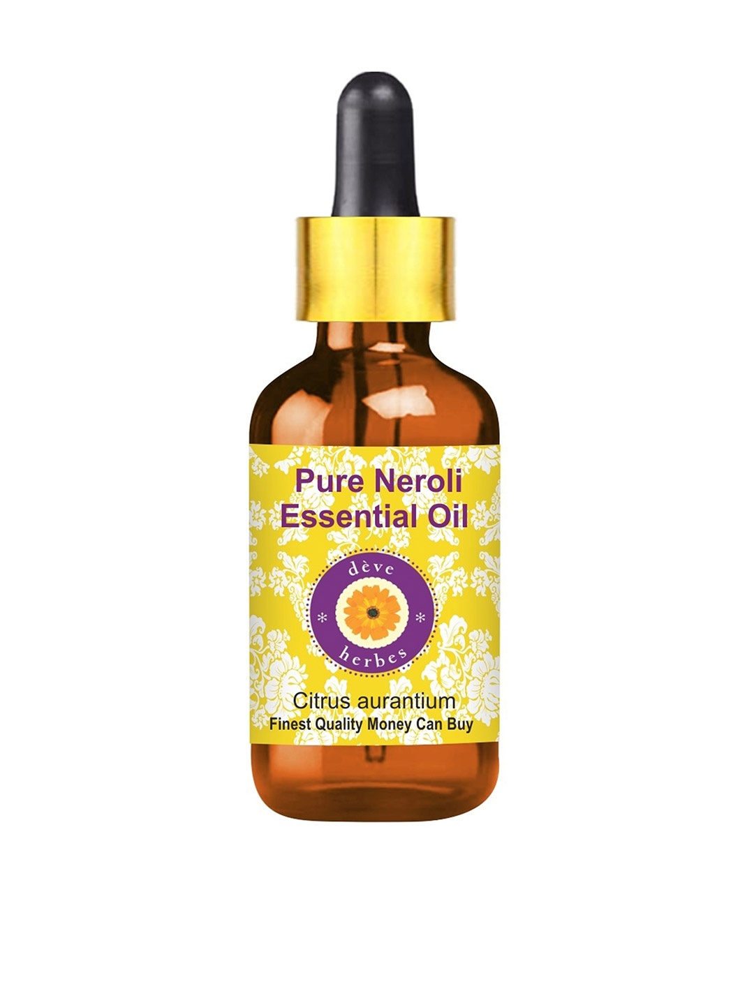

Deve Herbes Pure Neroli Essential Oil with Glass Dropper - Therapeutic Grade - 5ml, Yellow