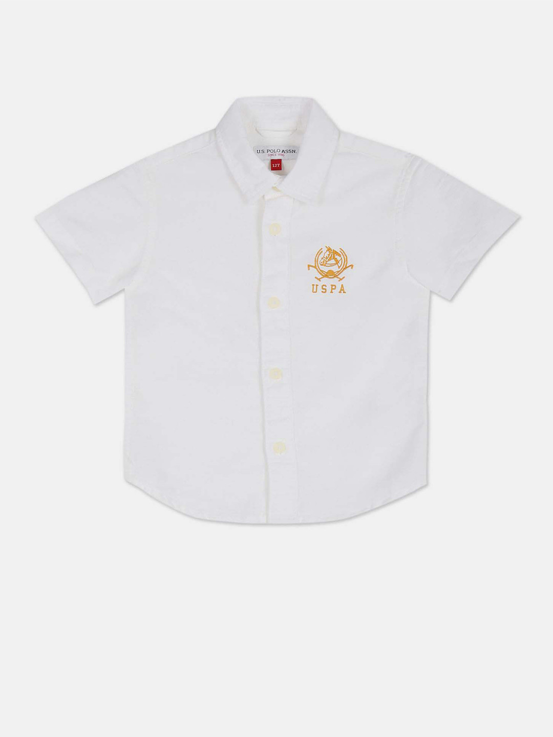 

U S Polo Assn Kids Boys White Casual Shirt