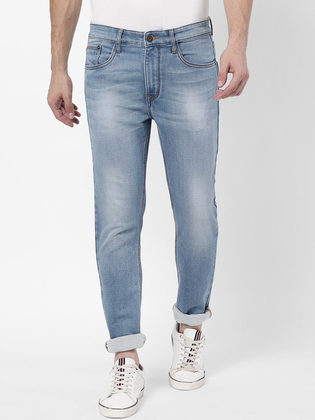 

AD By Arvind Men Blue Slim Fit Heavy Fade Jeans