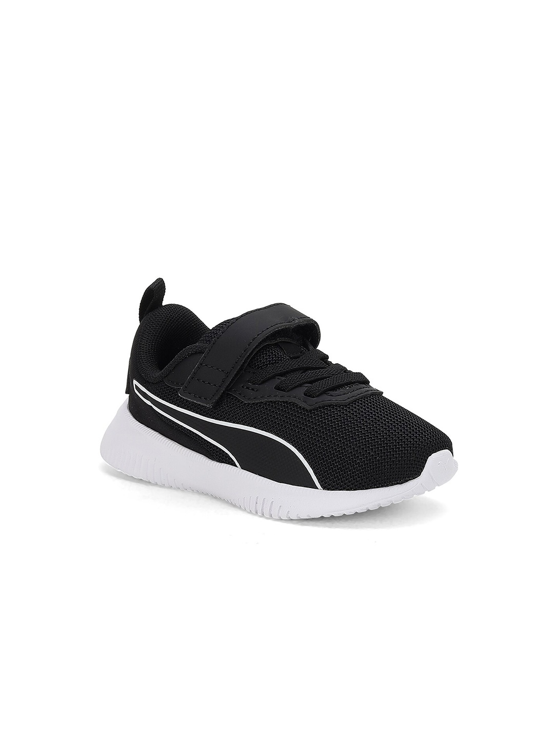 

Puma Kids Black & White Textile Running Flyer Flex Sports Shoes
