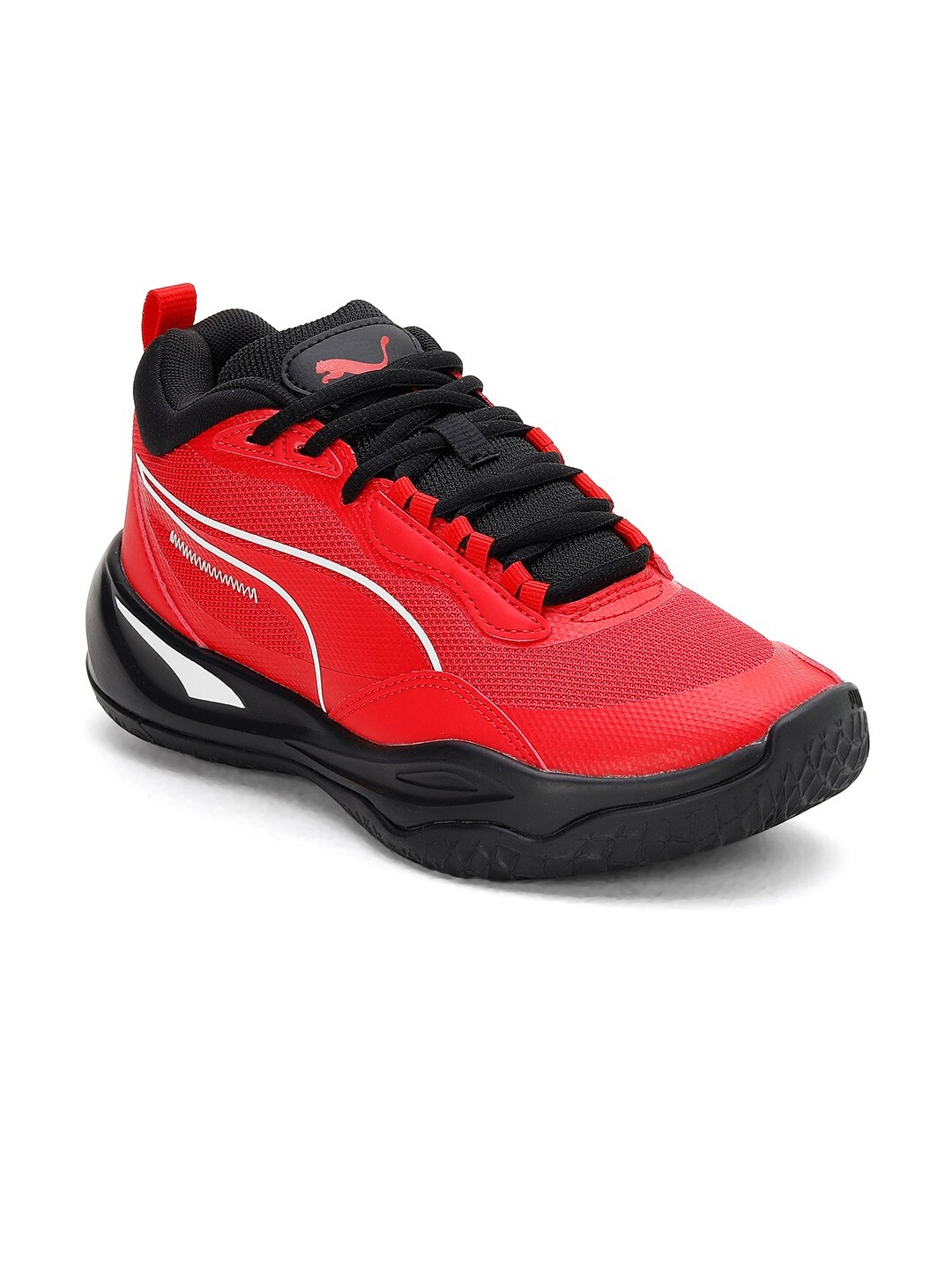 

Puma Kids Red Textile Basketball Non-Marking Sports Shoes