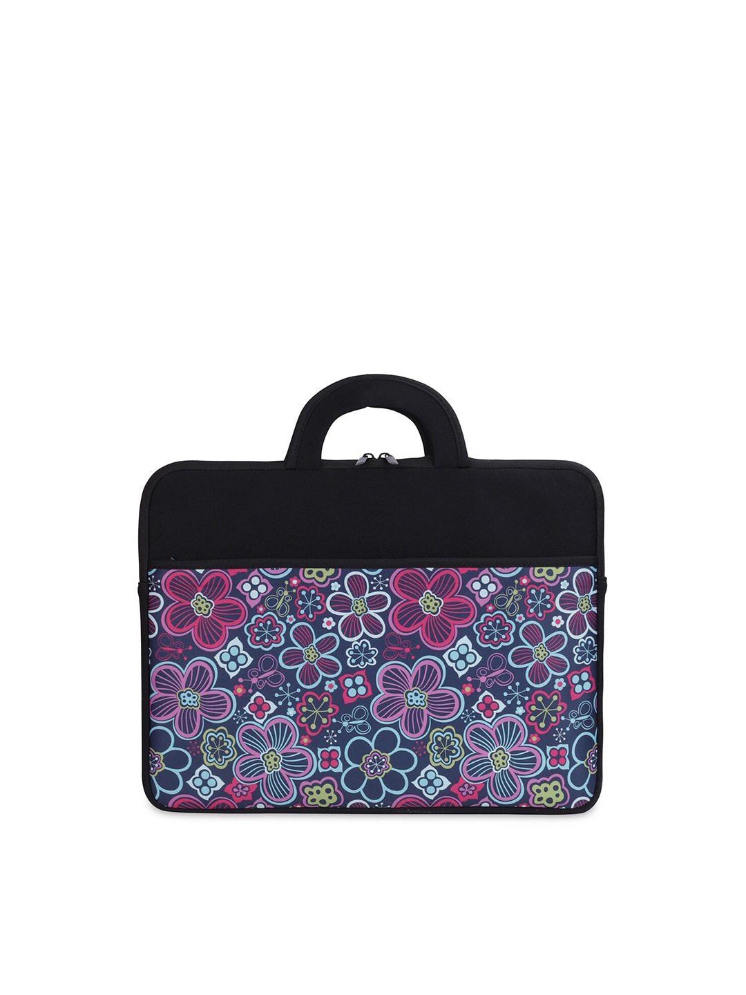 

THE CLOWNFISH Black & Blue Printed Laptop Sleeve