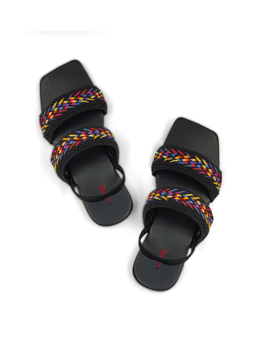 

Sayera Women Black Open Toe Flats