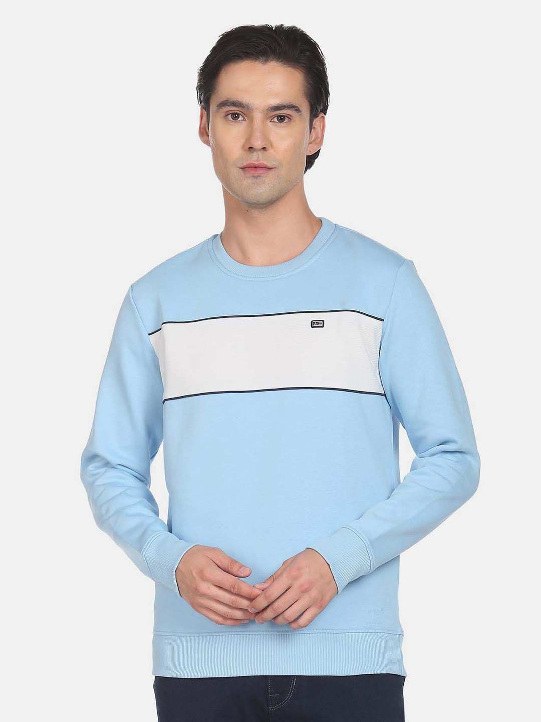 

Arrow Sport Men Blue & White Sweatshirt