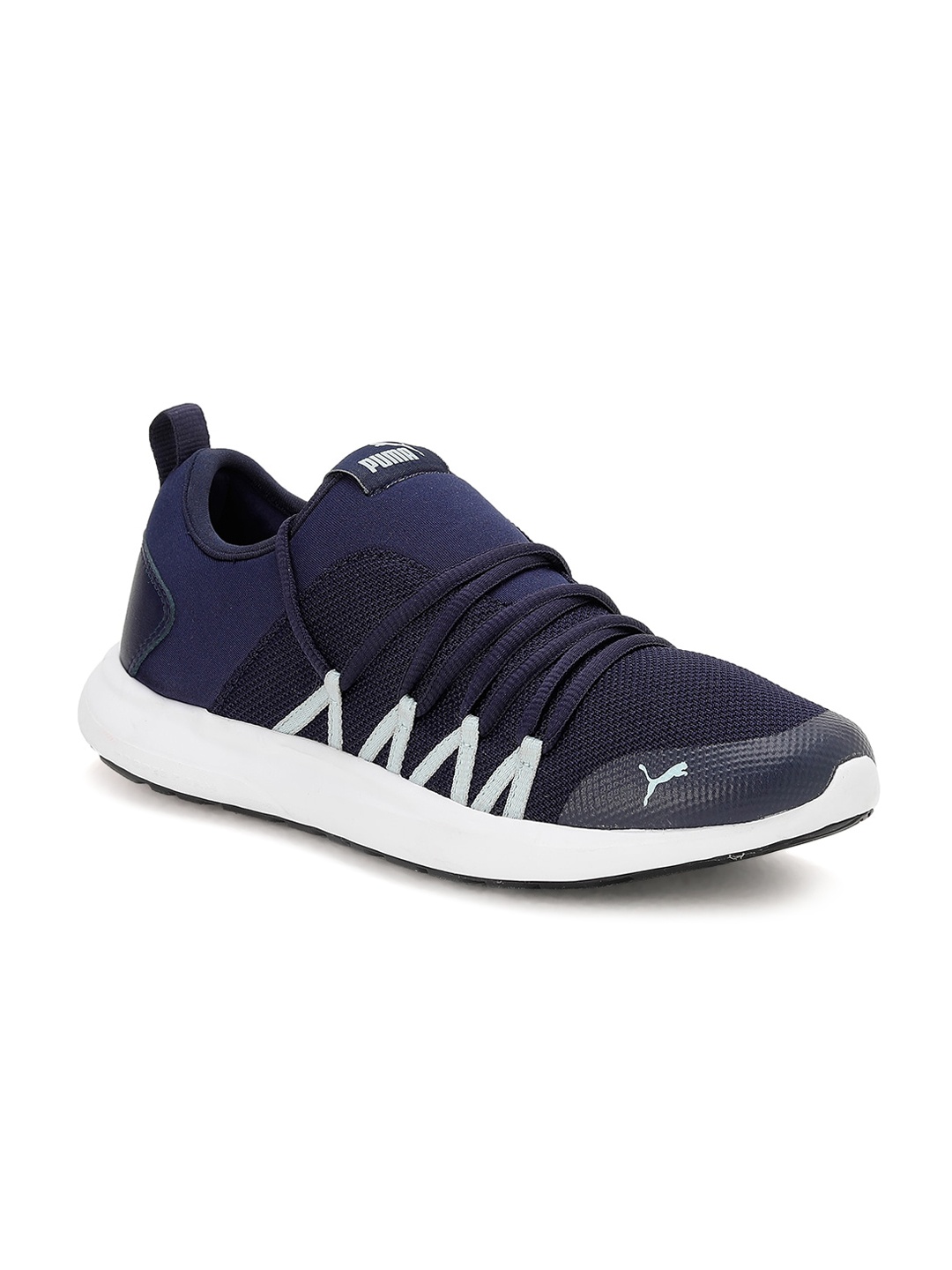 

Puma Women Navy Blue Woven Design Slip-On Sneakers