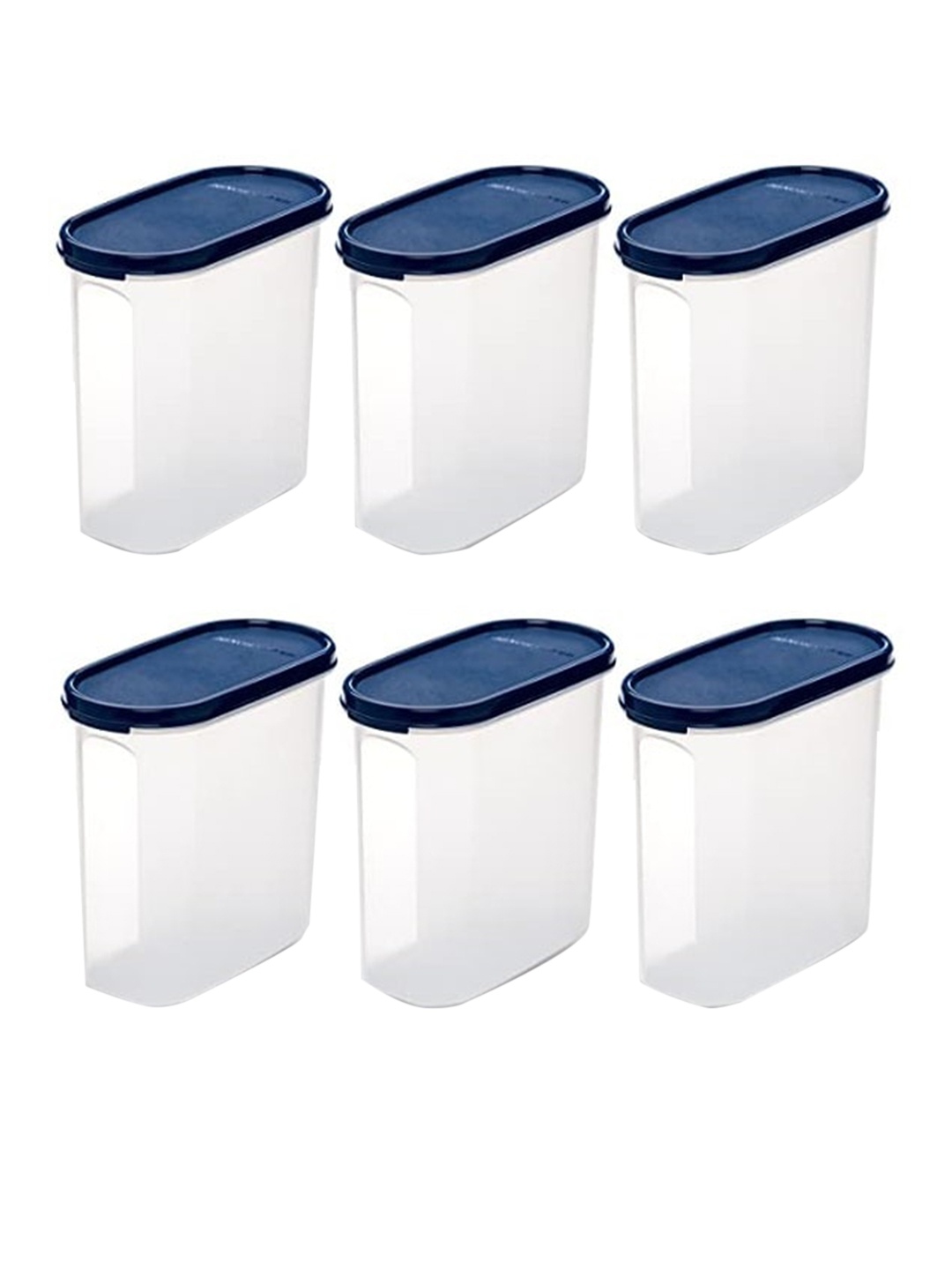 

SignoraWare Blue & Transparent Set of 6 Plastic Kitchen Storage Container 1.7l