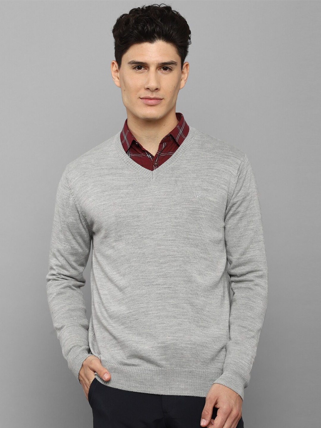 

Allen Solly Men Grey Pullover