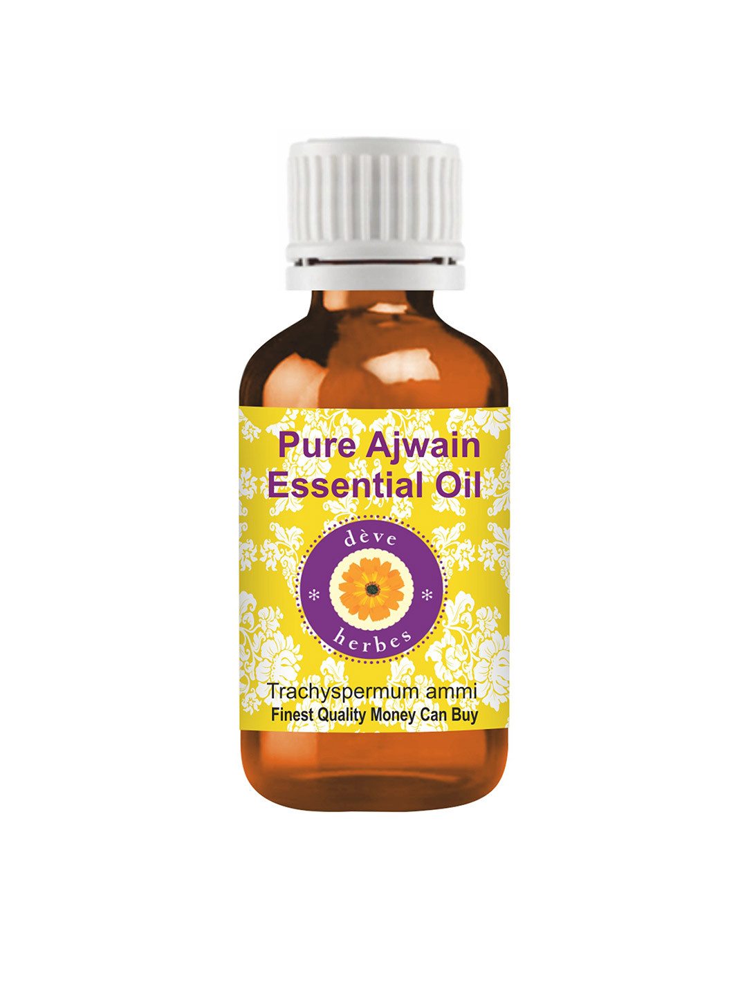 

Deve Herbes Natural Therapeutic Grade Steam Distilled Pure Ajwain Essential Oil - 30 ml, Yellow