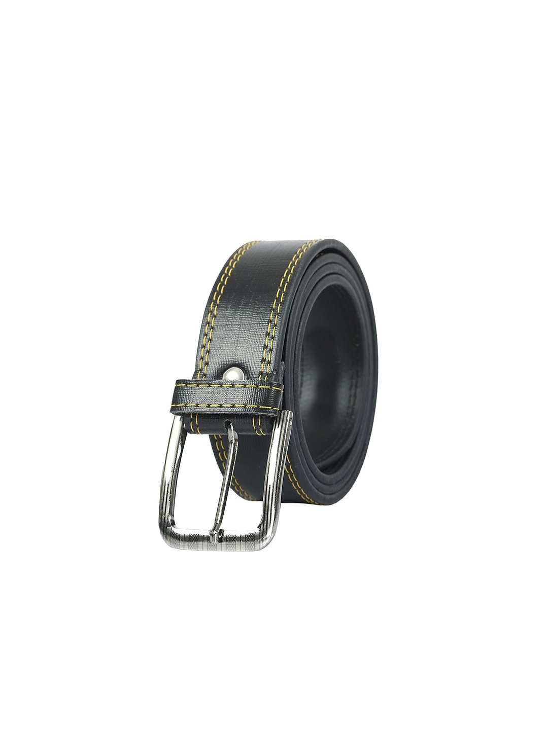 

WINSOME DEAL Men Black Textured Belt