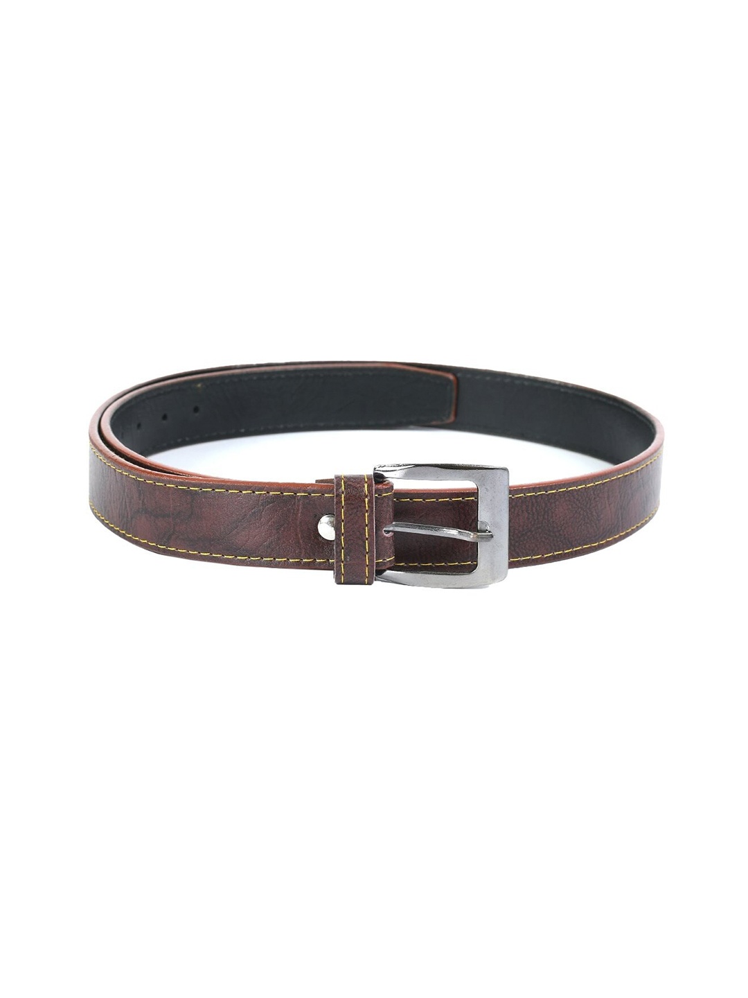 

WINSOME DEAL Men Brown Solid Synthetic Belt