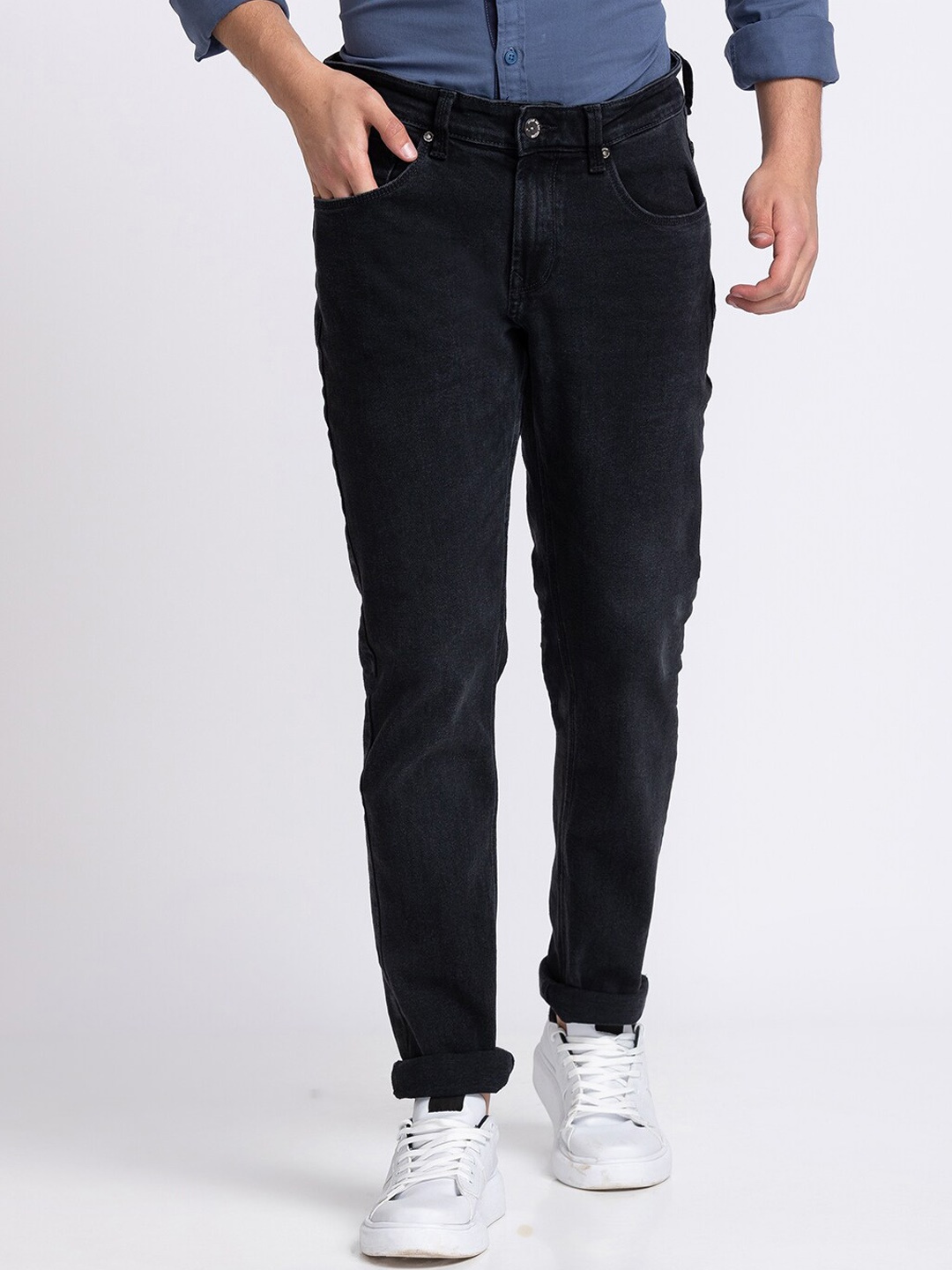 

SPYKAR Men Black Slim Fit Low-Rise Jeans