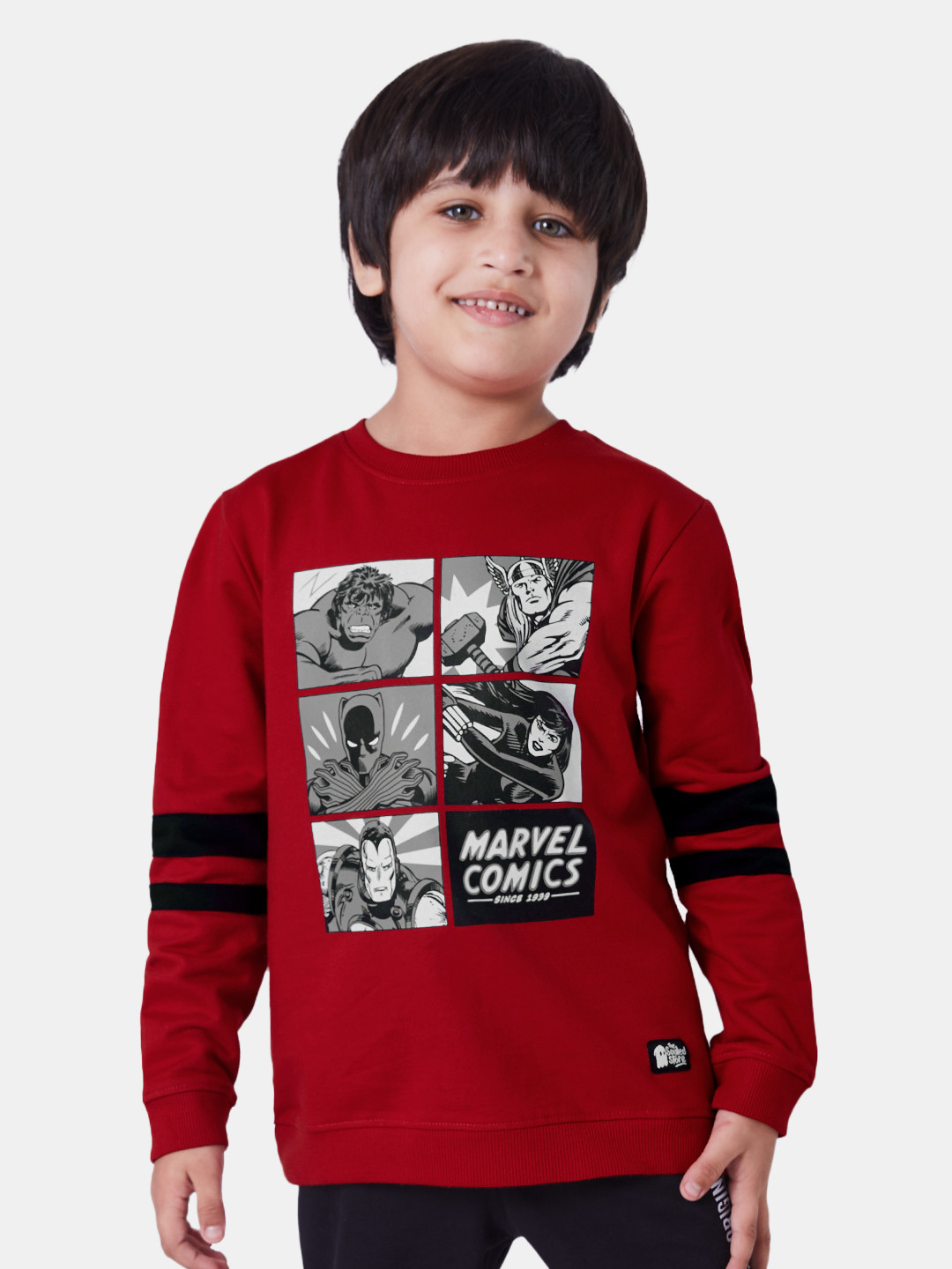 

The Souled Store Boys Red Printed Sweatshirt