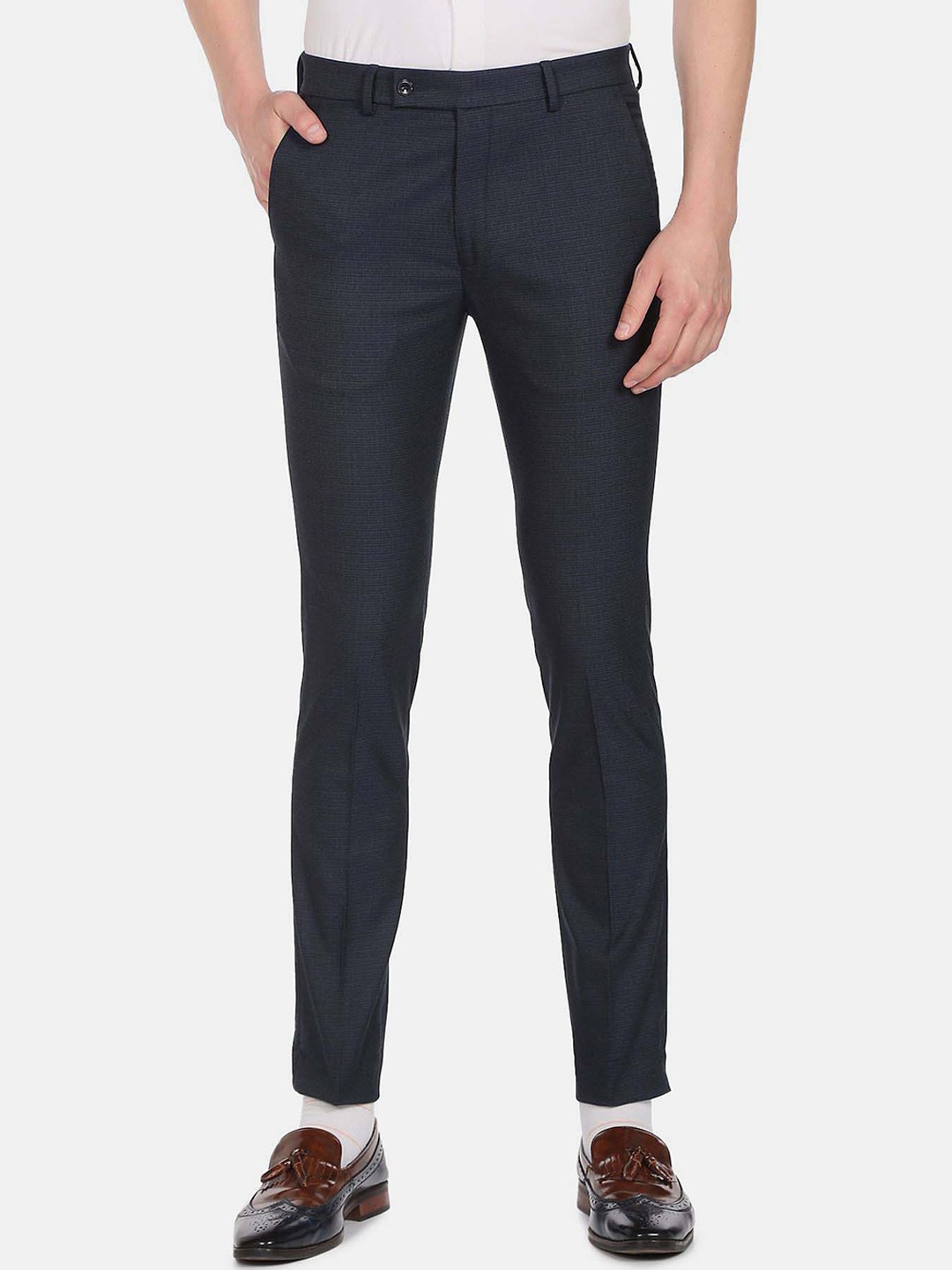 

Arrow New York Men Blue Slim Fit Trousers