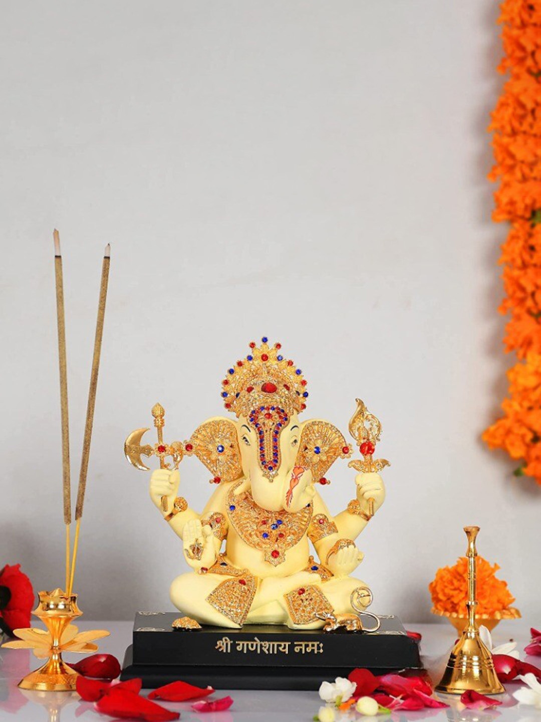 

Perpetual Ganesha Idol Decor Showpiece, Multi