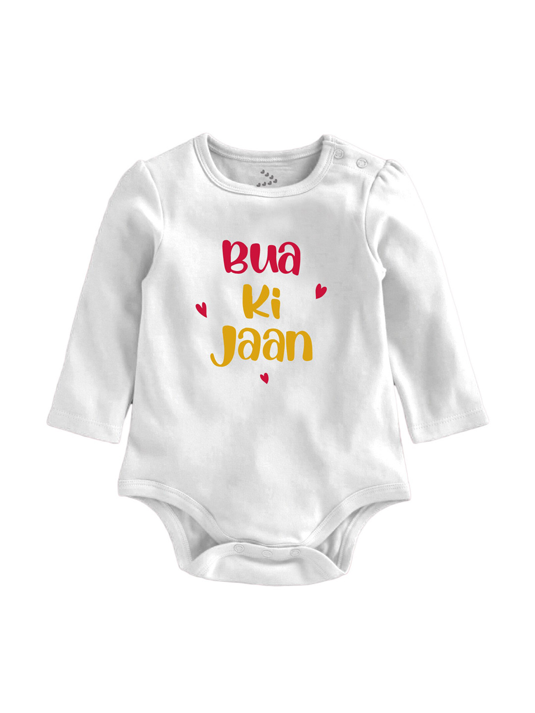 

Zeezeezoo Kids White Bua Ki Jaan Printed Cotton Onesie