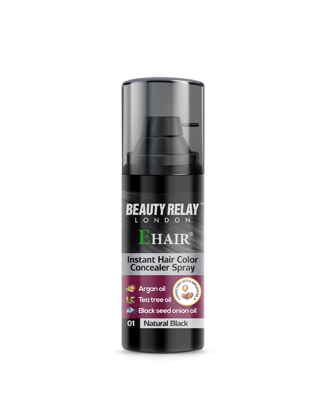 BeautyRelay London Black Instant Hair Color Spray 40ml
