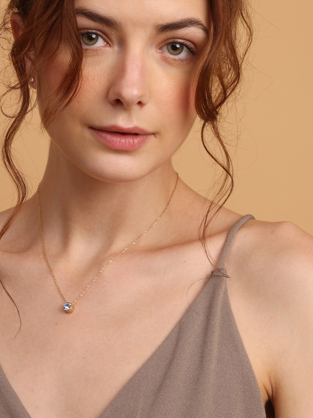 

PALMONAS Gold-Toned & Blue Gold-Plated Handcrafted Chain