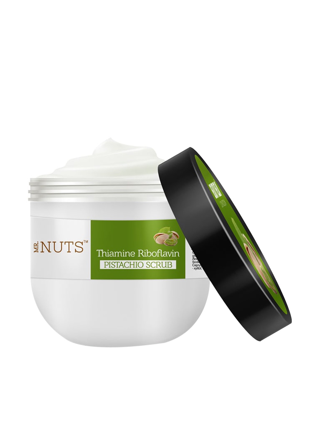 

BeautyRelay London MR Nuts Thiamine Riboflavin Pistachio Facial Scrub - 180g, White