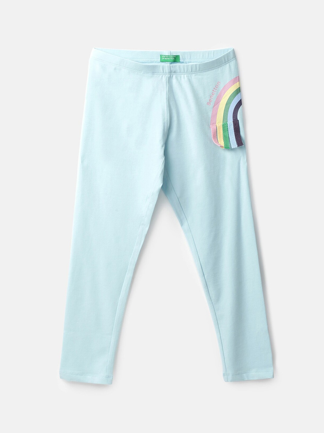 

United Colors of Benetton Infant Girls Blue Solid Cotton Leggings