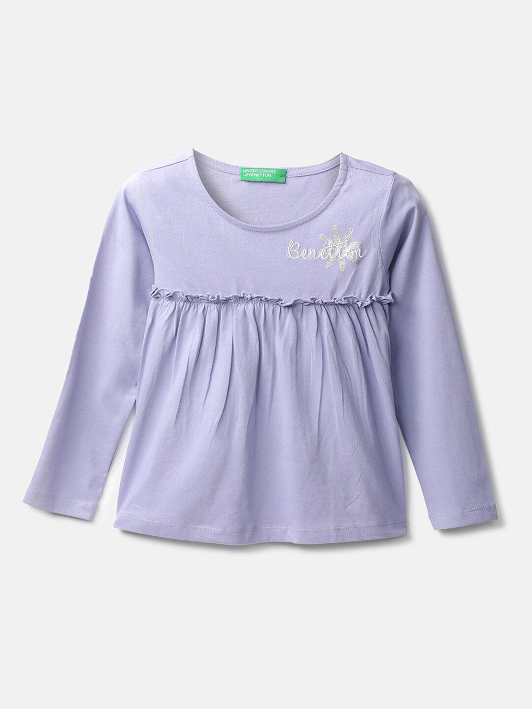 

United Colors of Benetton Lavender Solid Empire Top