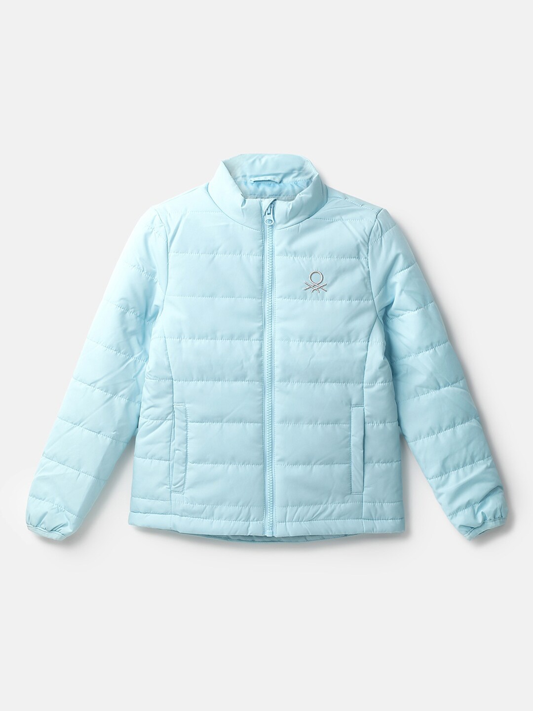 

United Colors of Benetton Girls Blue Quilted Puffer Jacket
