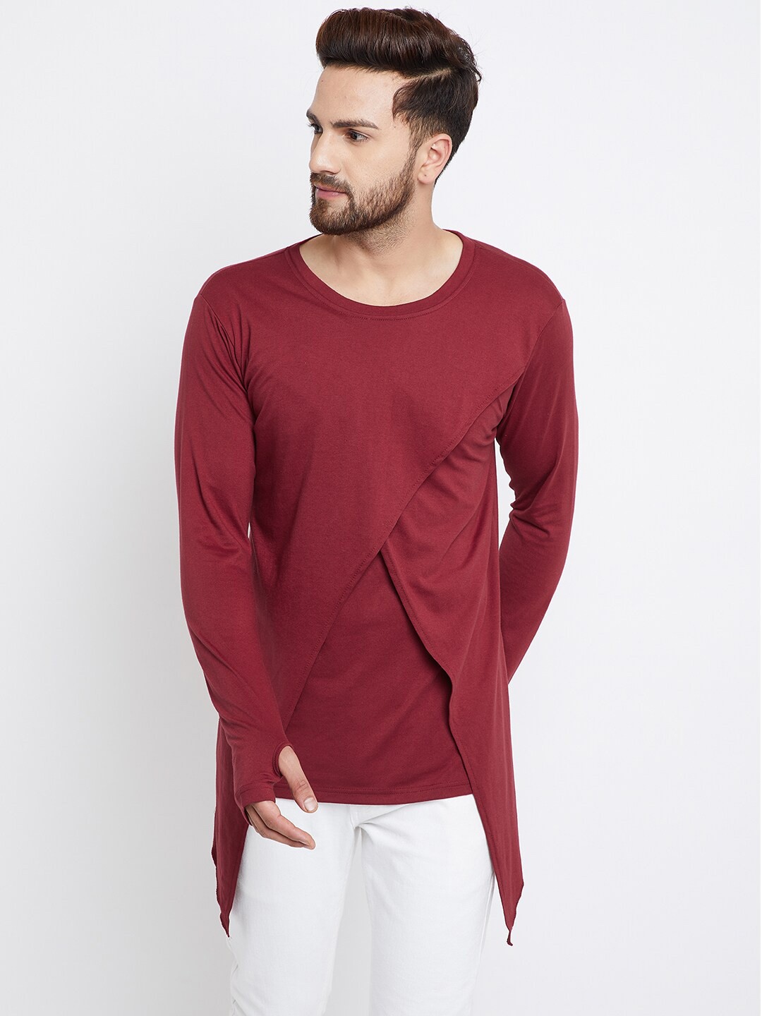 

CHILL WINSTON Men Maroon T-shirt