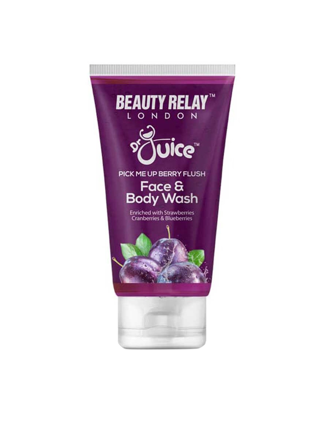 

BeautyRelay London Dr Juice Pick Me Up Berry Flush Face & Body Wash 200ml, Purple