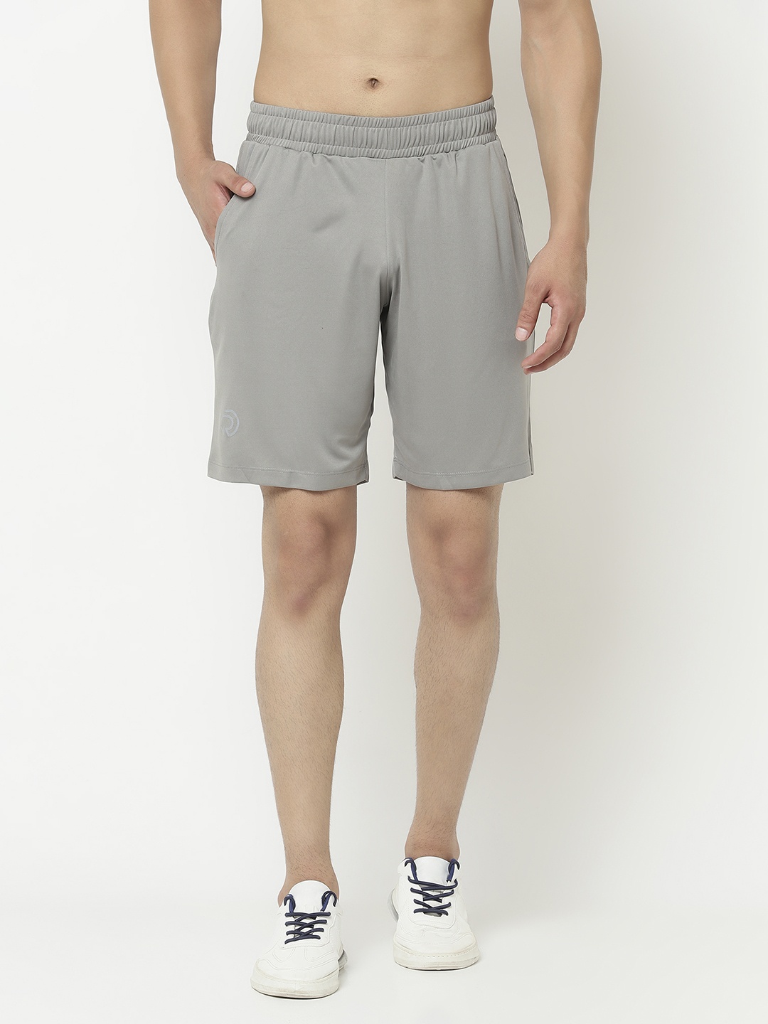 

Truerevo Men Grey Low-Rise Running Rapid-Dry Sports Shorts