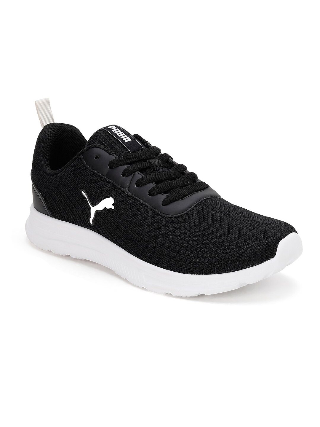 

Puma Men Black & White Mesh Bridge Comfort Running Sports Shoes