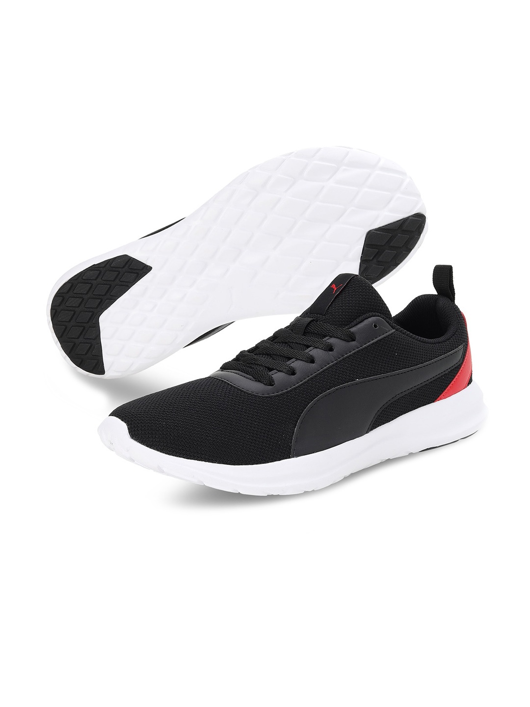 

Puma Men Black Woven Design Sneakers