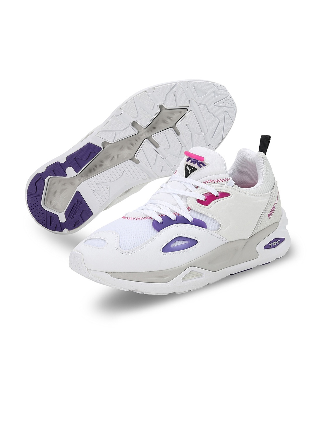 

Puma Unisex White TRC Blaze Tech Sneakers