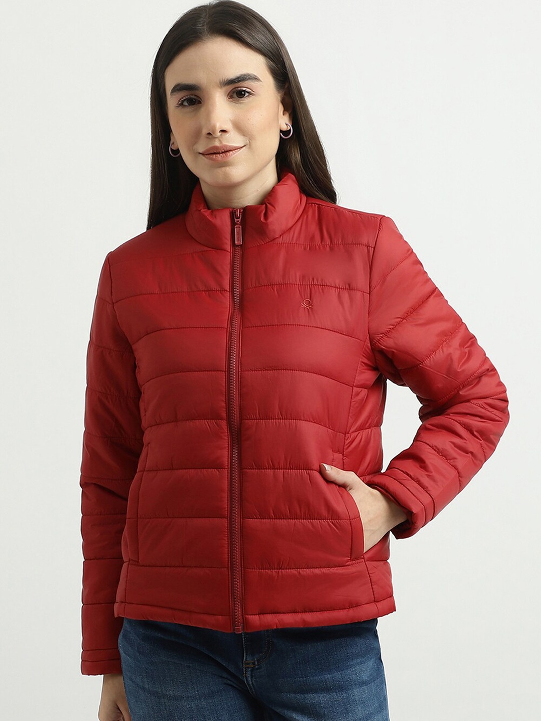 

United Colors of Benetton Women Red Padded Jacket