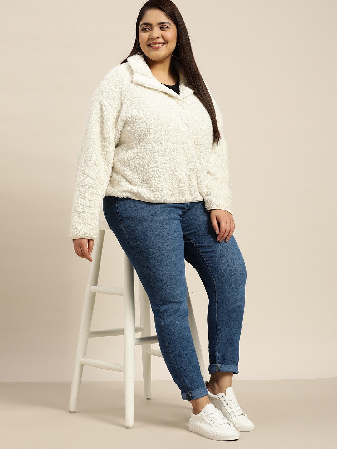 

Sztori Women Plus Size Skinny Fit Stretchable Jeans, Blue