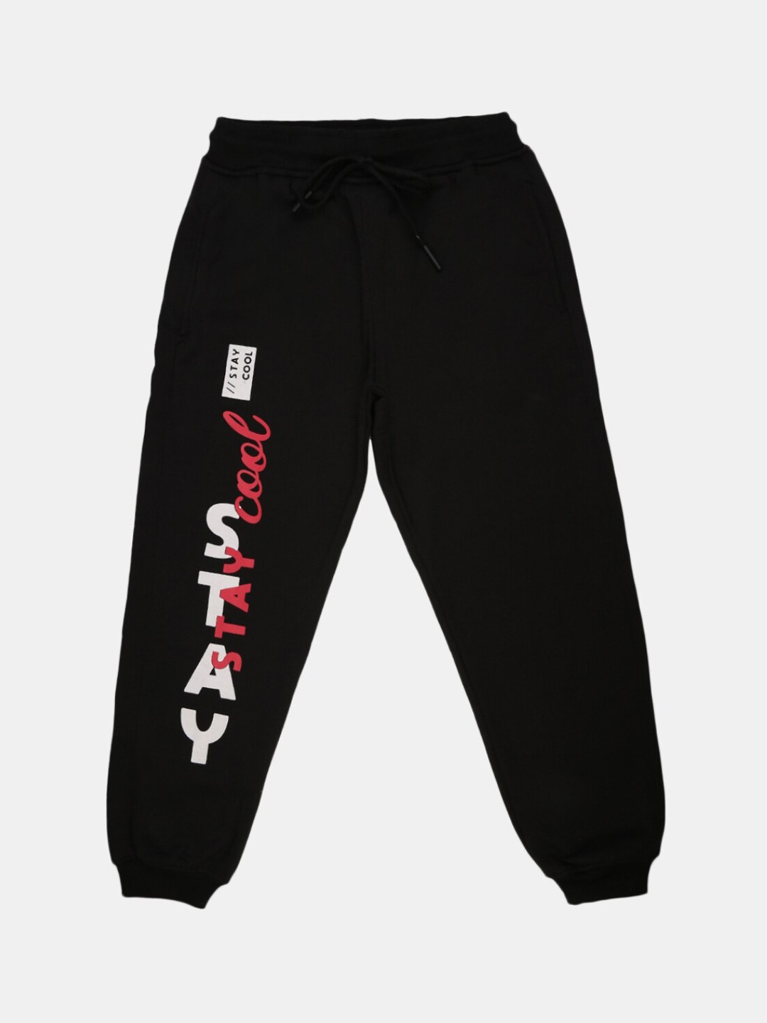 

V-Mart Girls Black Printed Cotton Joggers