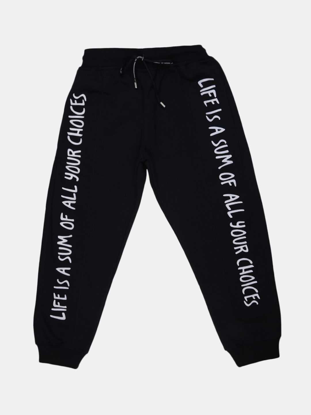 

V-Mart Girls Navy Blue Printed Fleece Joggers