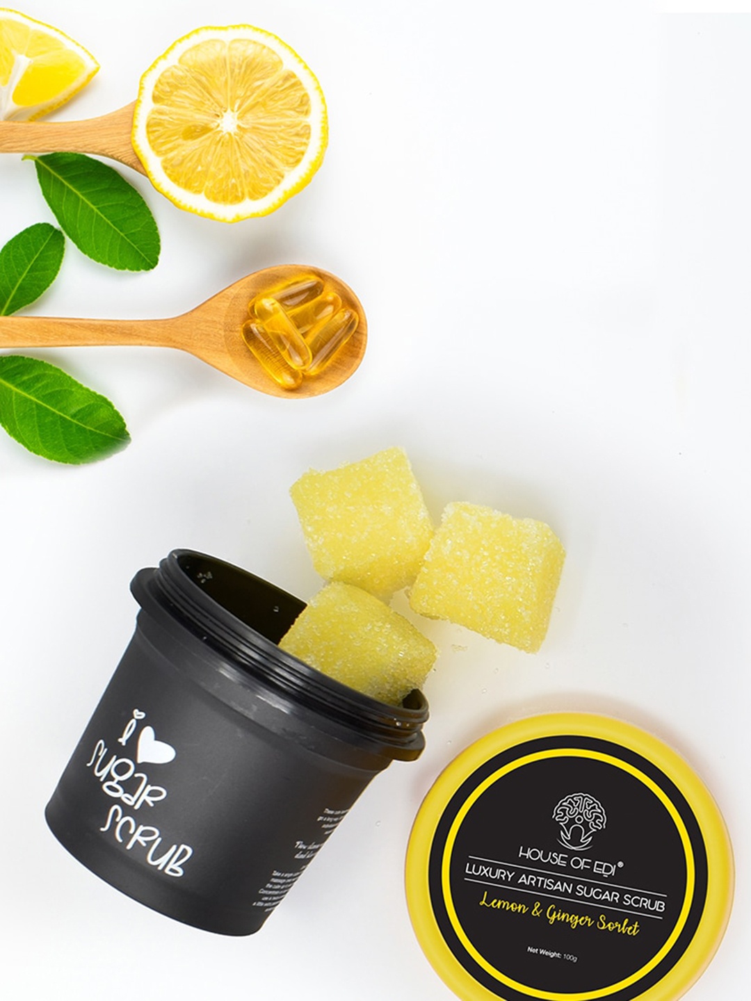 

HOUSE OF EDI Handmade Sugar Scrub 100g, Yellow