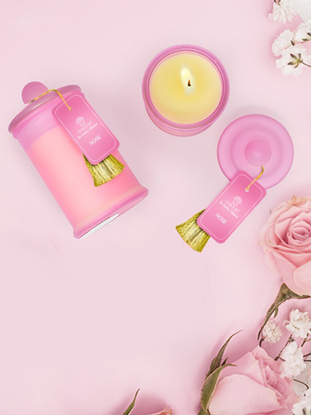 

HOUSE OF EDI Pink Solid Scented Wax Candle
