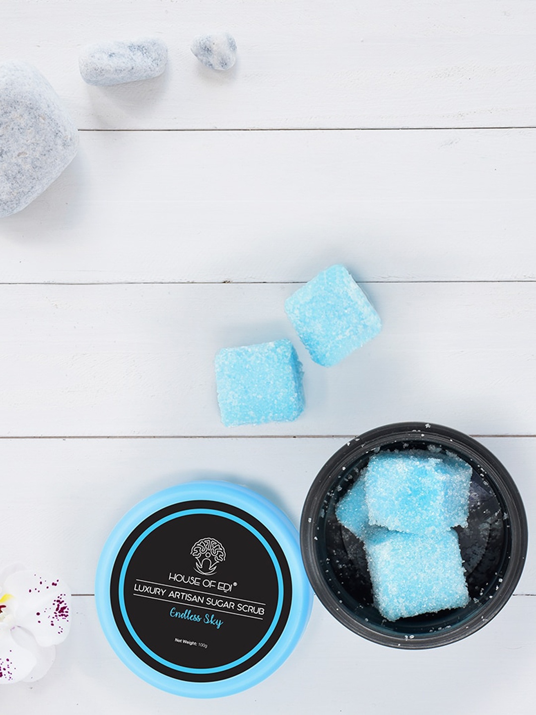 

HOUSE OF EDI Handmade Sugar Scrub 100gm, Blue