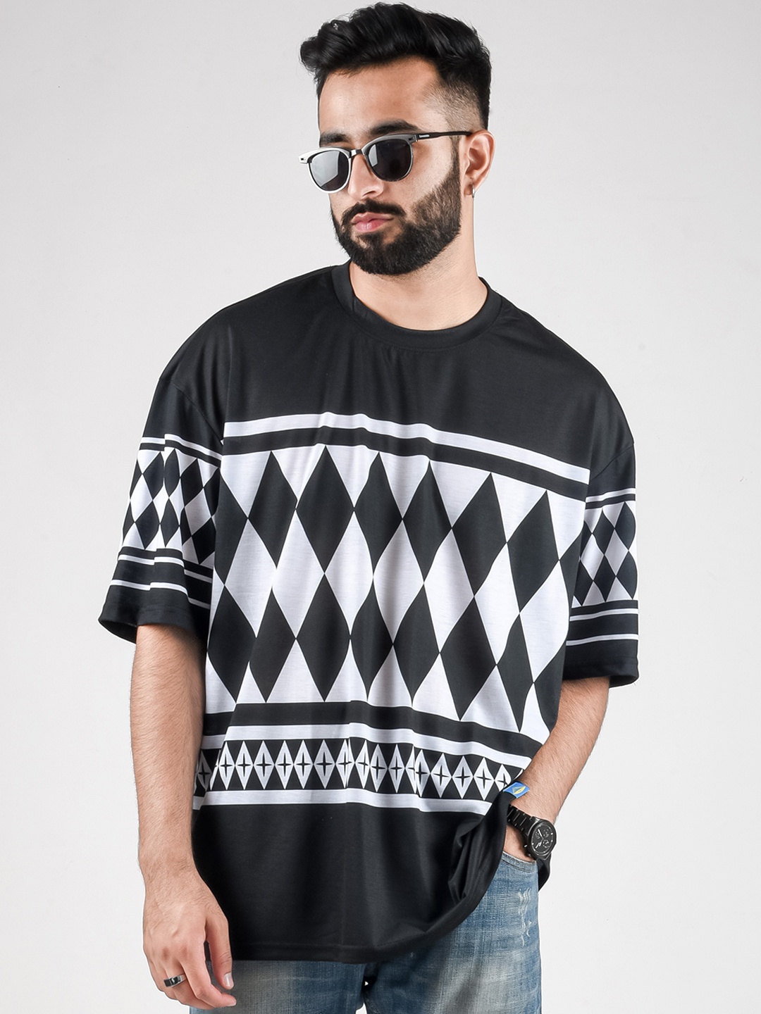 

COMICSENSE Anime Printed Tokyo Revengers Cotton Oversized T-shirt, Black