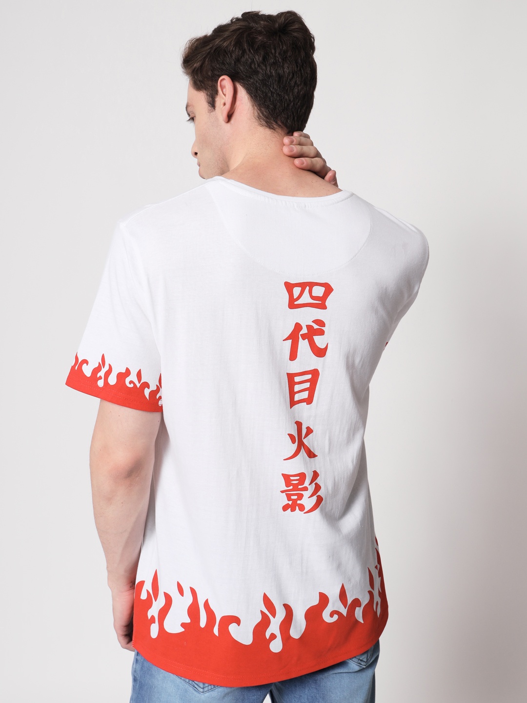 

COMICSENSE Men White Naruto Anime I Am Hokage Cotton T-shirt