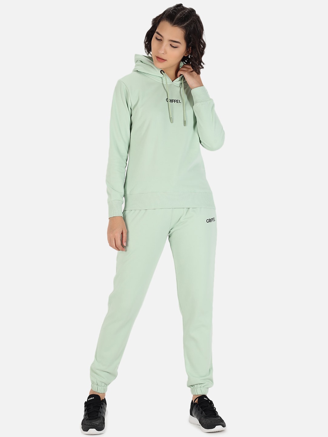 

GRIFFEL Women Sea Green Solid Tracksuit